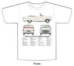 Ford Consul 204E Convertible 1959-62 T-shirt Front